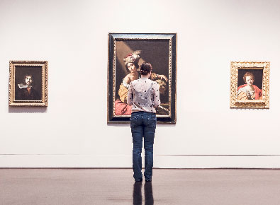 Go to events page Woman in art gallery